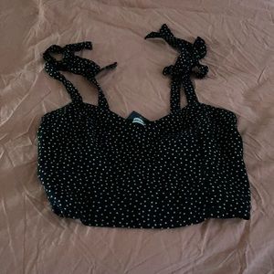 Abercrombie & Fitch polka dot crop top